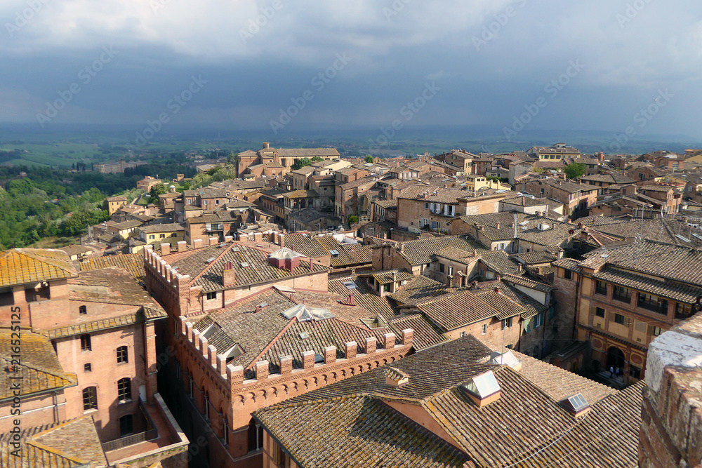 Siena medieval city in southern Tuscany Italy