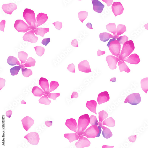Pastel colored pattern of oleander flowers