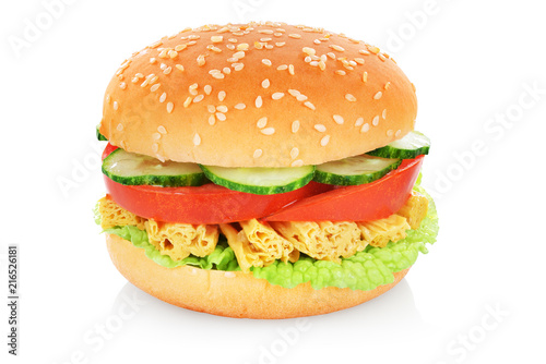 Veggie burger isolated