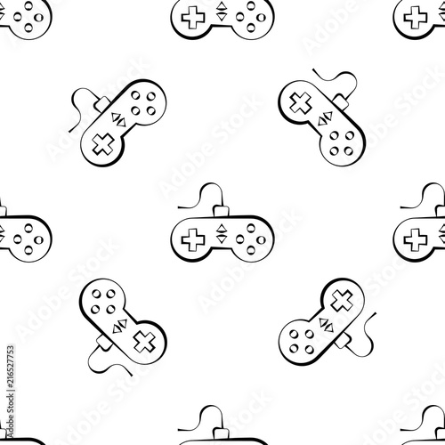 Game Controller Icon Seamless Pattern