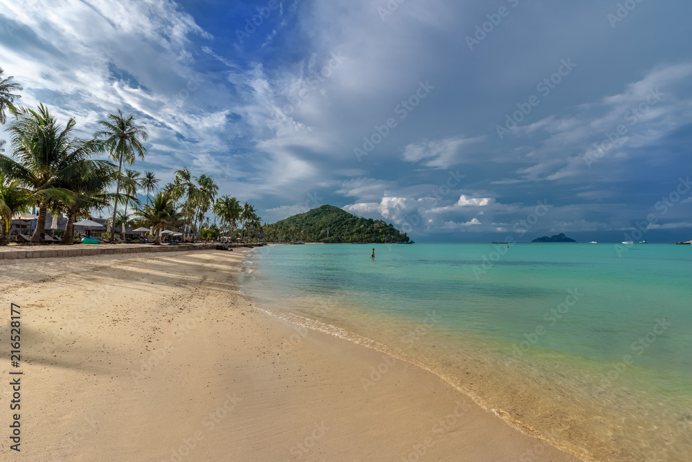 Exotic tropical beach in Thailand with clean sand  in Loh Ba Kao bay in Asia