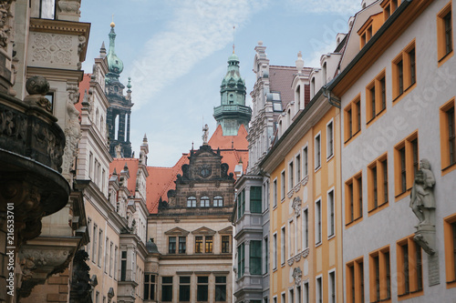 Part of the ancient architectural complex called the Royal Palace built in the 16th century in Dresden in Germany.