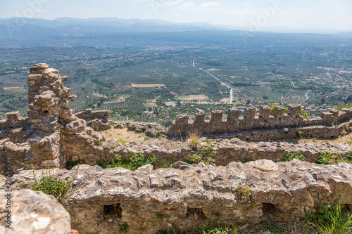 Plaine de l'Evrotas depuis le château à Mystra