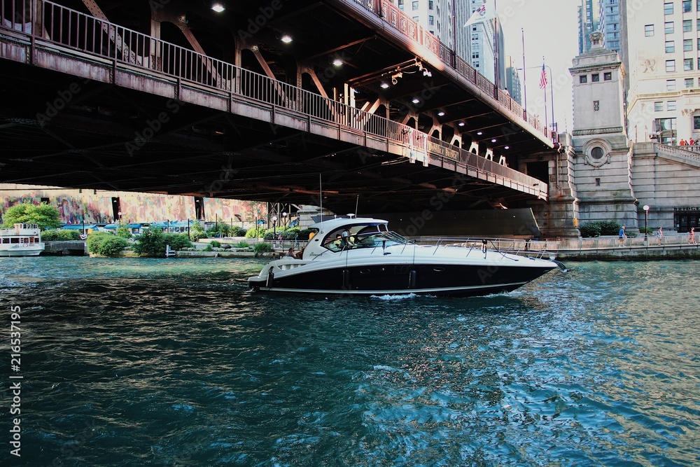 Fototapeta premium Racing down the river