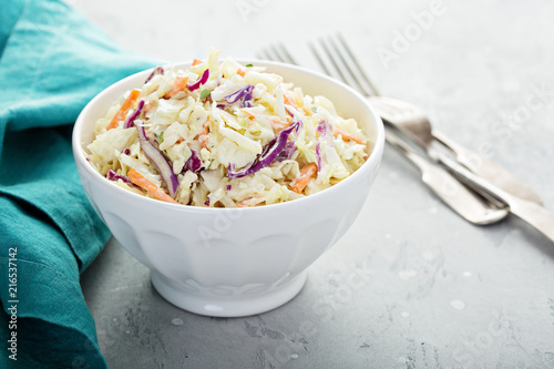 Traditional cole slaw salad