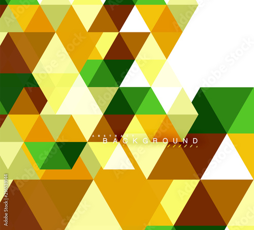 Multicolored triangles abstract background, mosaic tiles concept