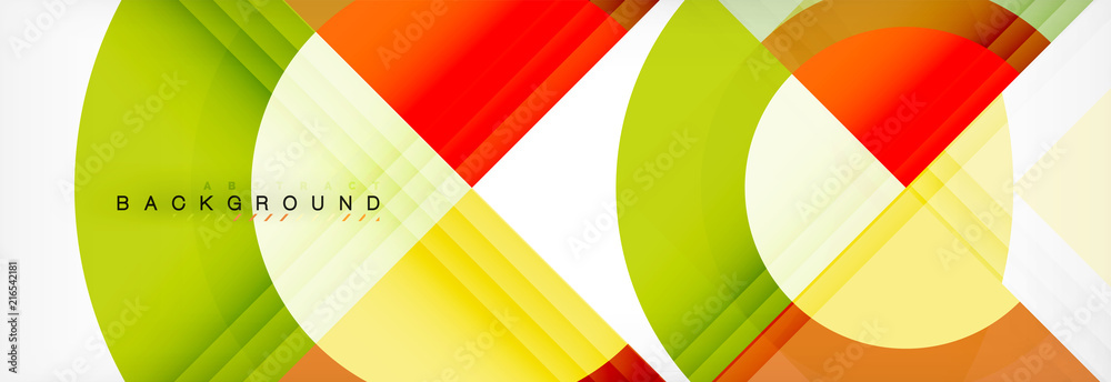 Obraz premium Vector circular geometric abstract background