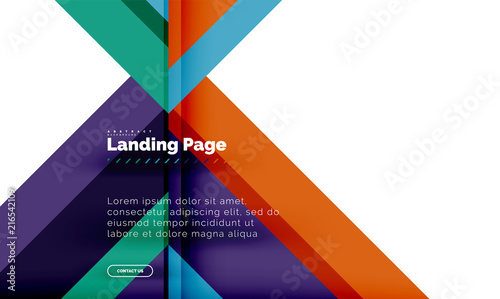 Square shape geometric abstract background, landing page web design template