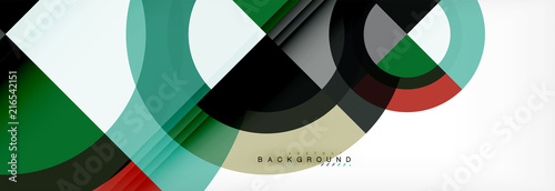 Vector circular geometric abstract background