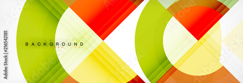 Vector circular geometric abstract background