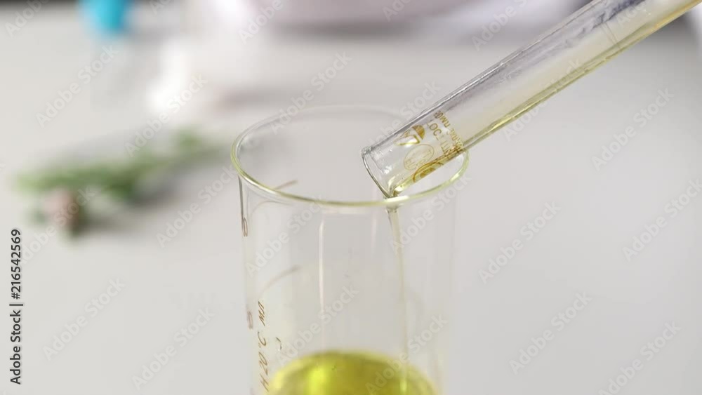 Research of sunflower oil in the laboratory Research of sunflower oil in the laboratory
