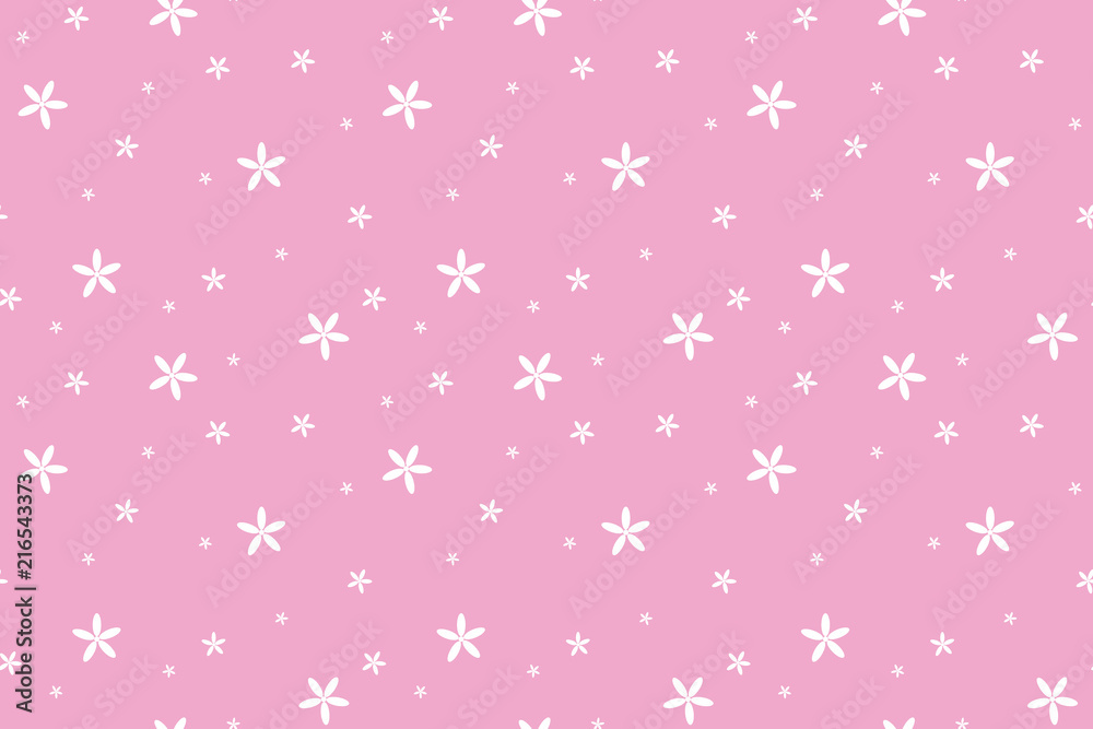 floral seamless pattern of white flowers on pink background floral seamless pattern of white flowers on pink background