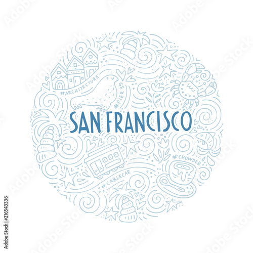 The circle with San Francisco symbols