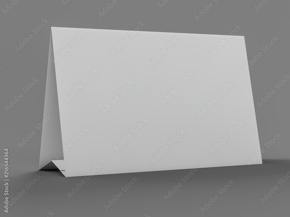Empty desk calendar. Mockup design concept. 3D