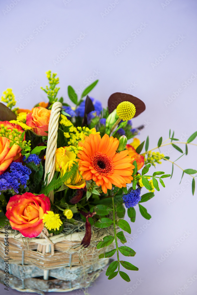 Beauty bouquet of different flowers