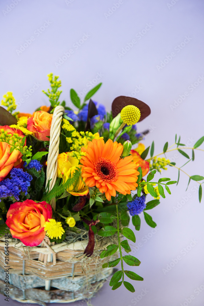 Obraz premium Beauty bouquet of different flowers