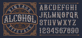 Vintage decorative font.
