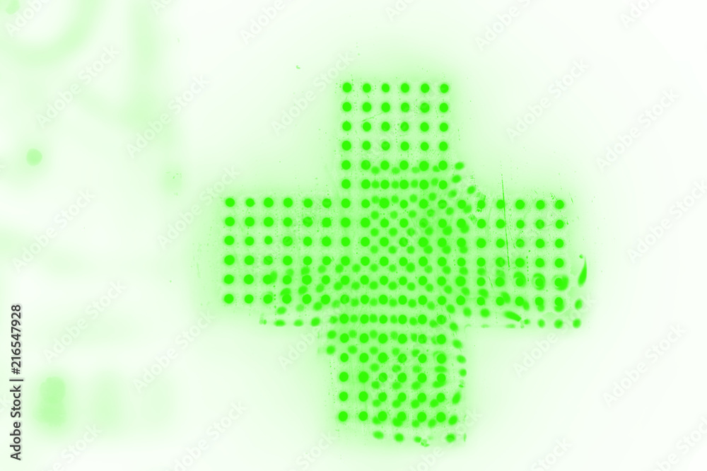 Luminous made with fluorescent green bright neon lights Luminous made with fluorescent green bright neon lights