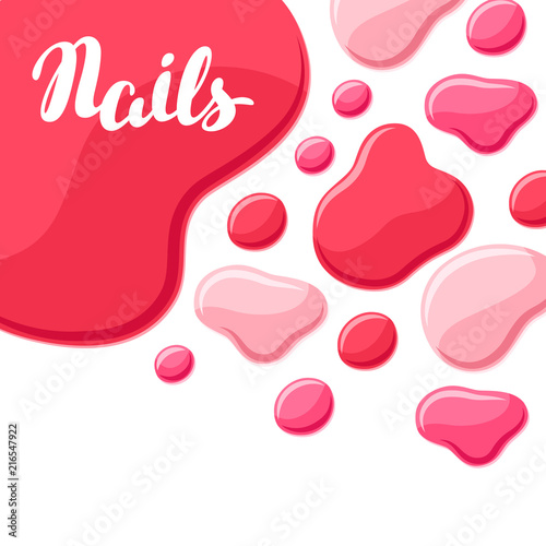 Drops of nail polish.