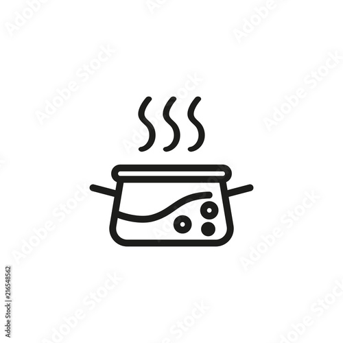 Stewpan line icon. Food, cooking, boiling. Cookware concept. Vector illustration can be used for topics like culinary, cuisine, cookbook