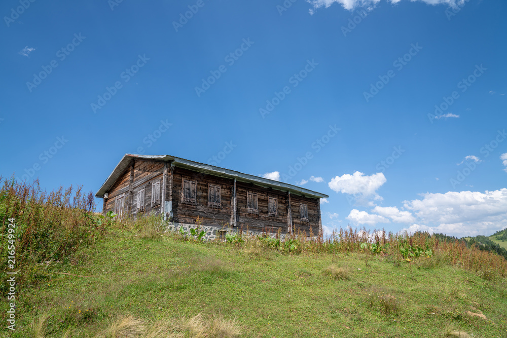 Wooden old bungalow house in nature. Rize, Turkey. Wooden old bungalow house in nature. Rize, Turkey.