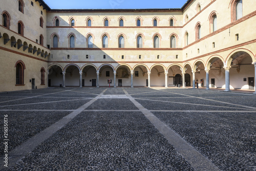 Milano Castello Sforzesco Cortile della Rocchetta