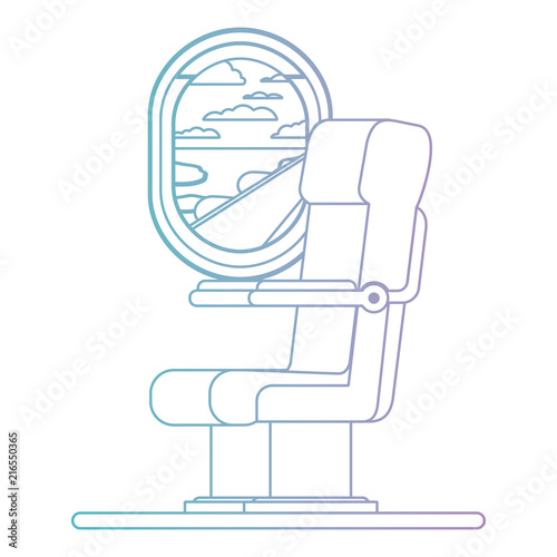 airplane chair with window vector illustration design photo