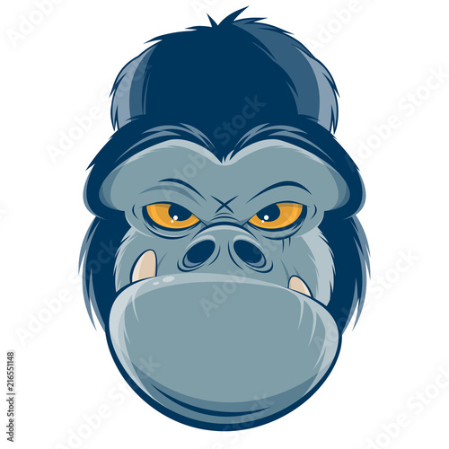 angry gorilla head clipart