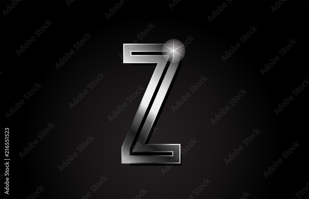 silver metal alphabet letter z logo icon design silver metal alphabet letter z logo icon design