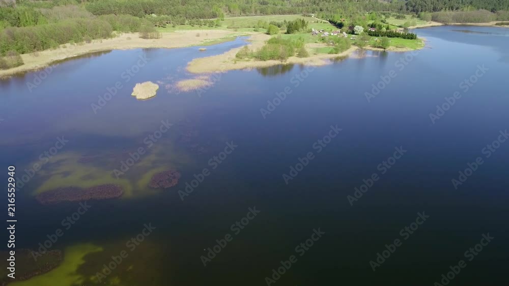 beautiful lake aerial view
