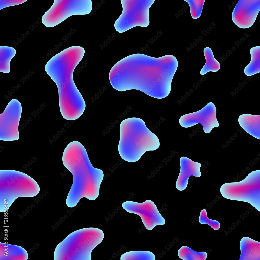Vector realistic isolated seamless pattern with liquid and fluid lava lamp  shapes for decoration and covering on the dark background. Stock Vector |  Adobe Stock