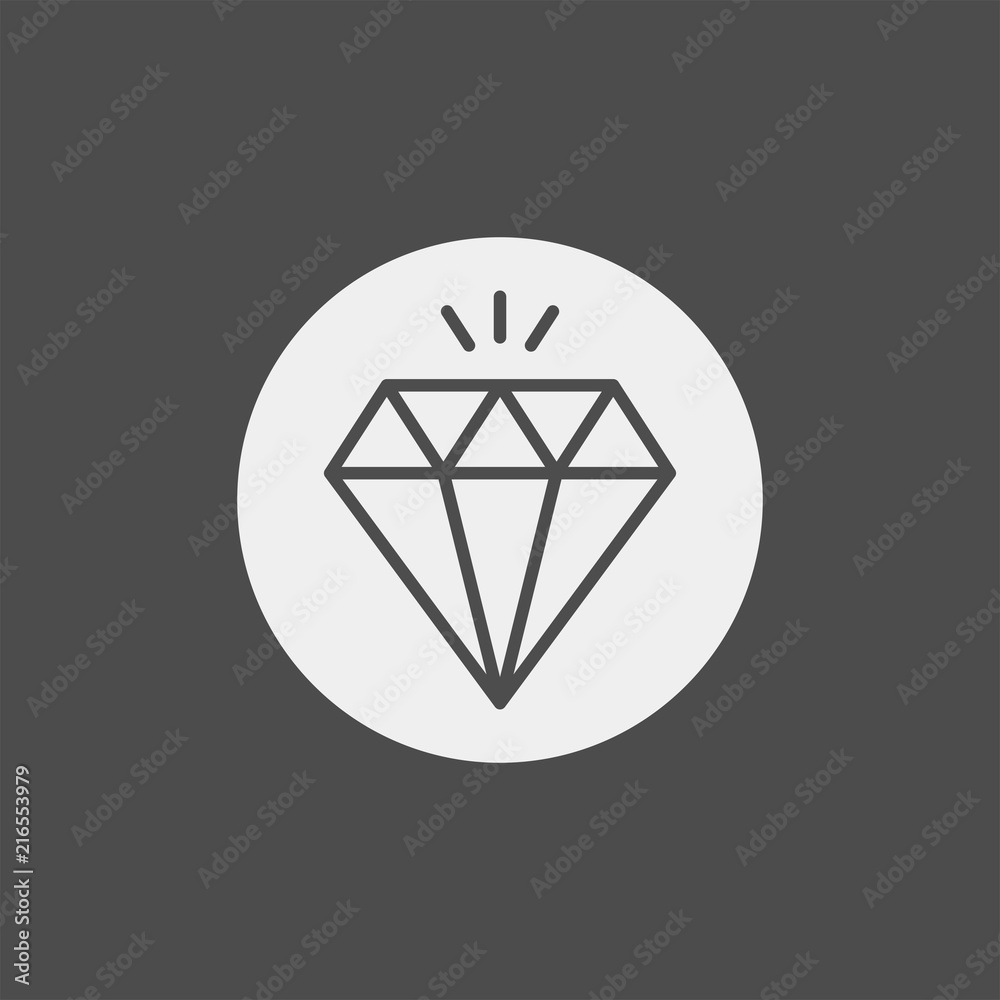 Diamond flat vector icon Diamond flat vector icon
