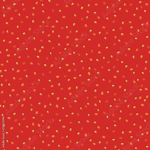 Red strawberry jam with seeds. Seamless background