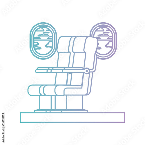 airplane chair with window vector illustration design