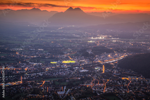 Stunning sunrise above Salzburg © PawelUchorczak