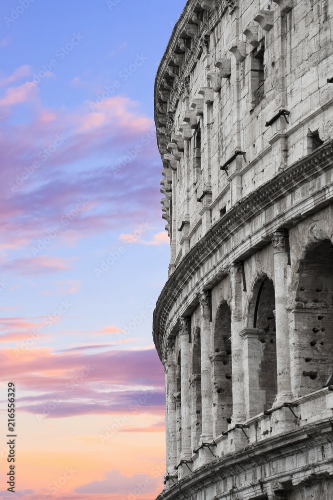 Detail of the Colosseum of Rome