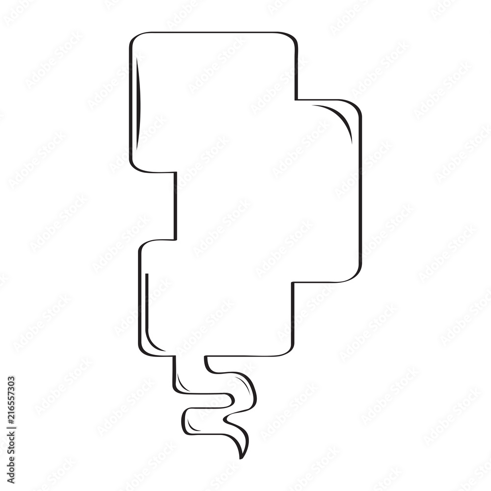 Isolated empty comic speech bubble Isolated empty comic speech bubble