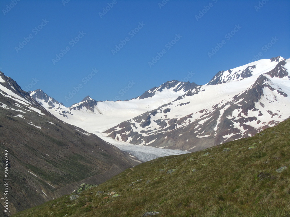 Ötztal with glacier austria Ötztal with glacier austria