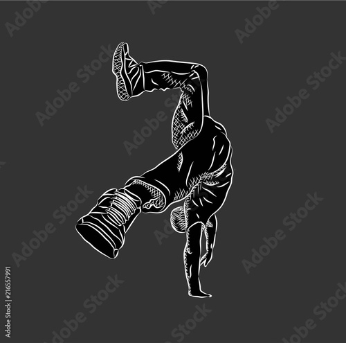 Parkour Jumping man. Outdoor sport. Vector illustration