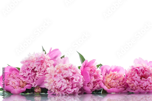 bouquet of blooming peonies