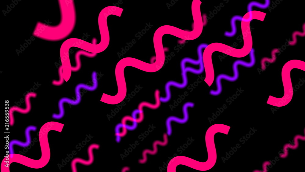 Bright curved creeping worms, computer generated abstract background, 3D rendering backdrop Bright curved creeping worms, computer generated abstract background, 3D rendering backdrop