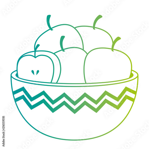 kitchen bowl with apples