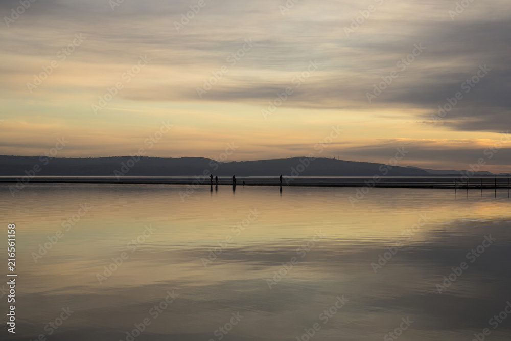 Marine Lake Pastel Sunset Reflection