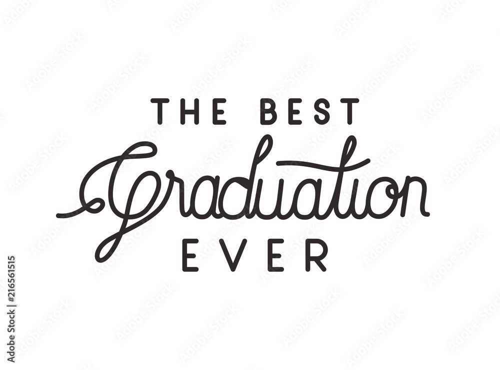 graduation message with hand made font vector illustration design