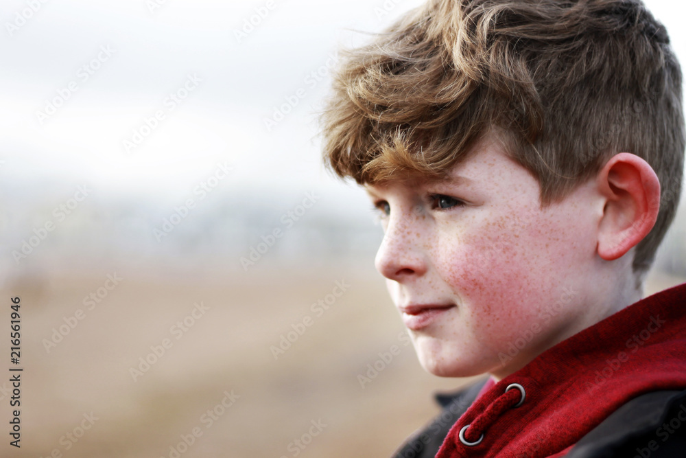 Boy on a sandy beach Boy on a sandy beach