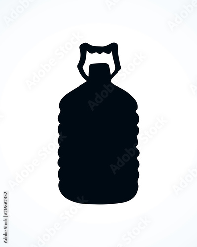 Bottle of water. Vector drawing