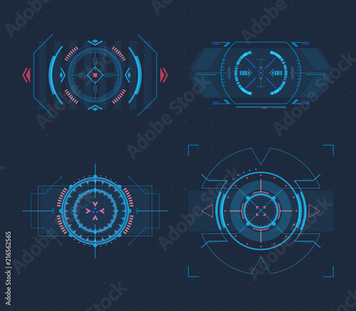 Set of isolated optical sights for weapons