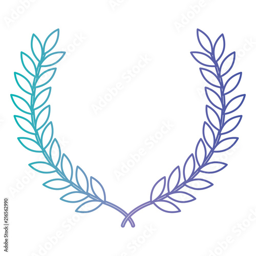 leafs wreath crown icon vector illustration design