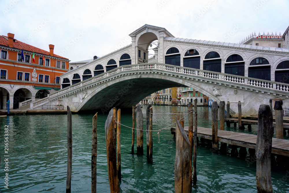 Rialto Bridge or Ponte di Rialto in Venice