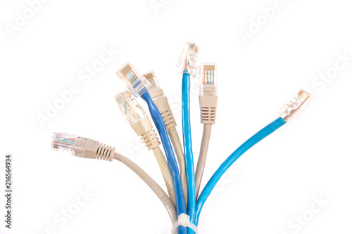 Local area network cables and connectors photo